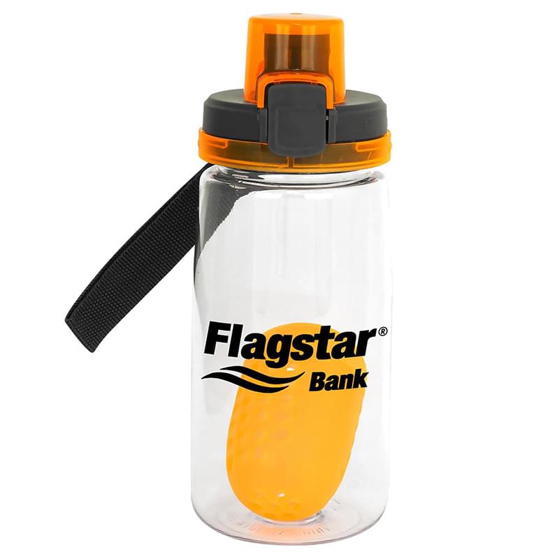 Locking Lid 18 oz. Recycled Bottle with Floating Infuser