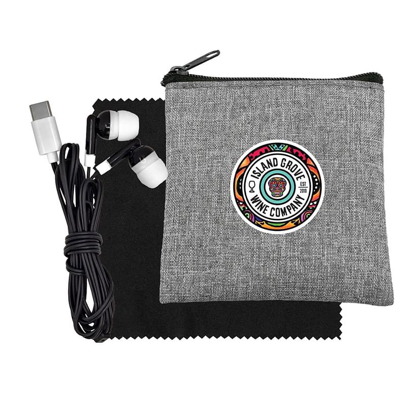 Recycled Cloth & Colorful Type C Ear Buds