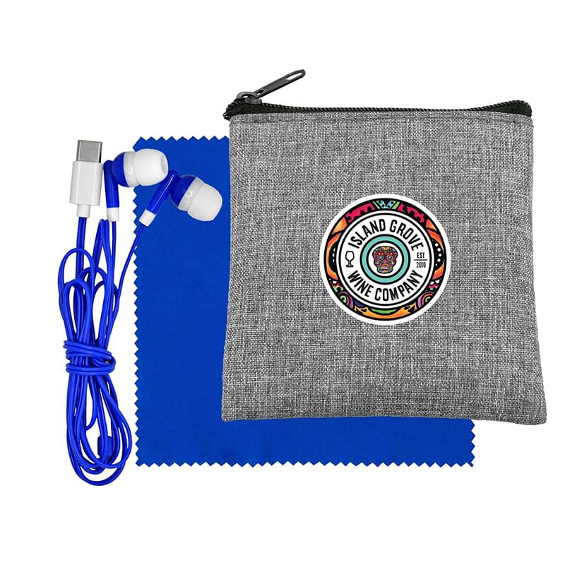 Recycled Cloth & Colorful Type C Ear Buds