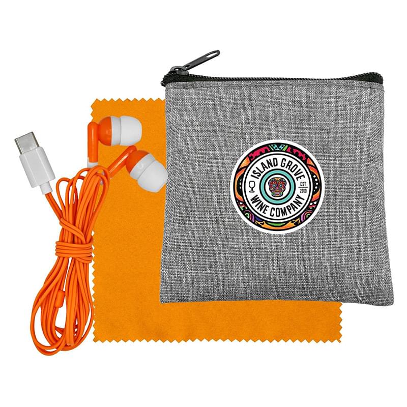 Recycled Cloth & Colorful Type C Ear Buds