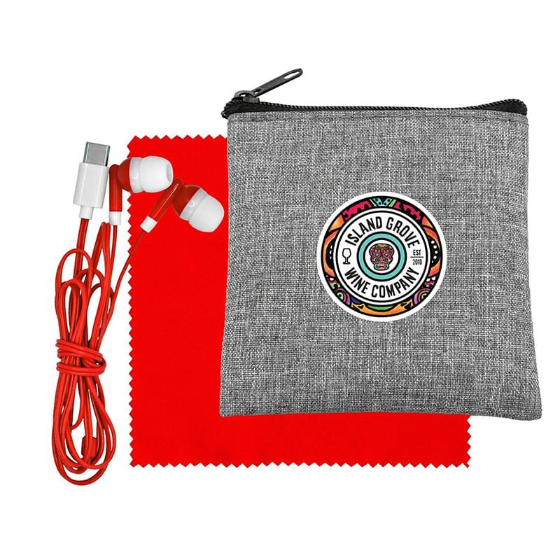 Recycled Cloth & Colorful Type C Ear Buds