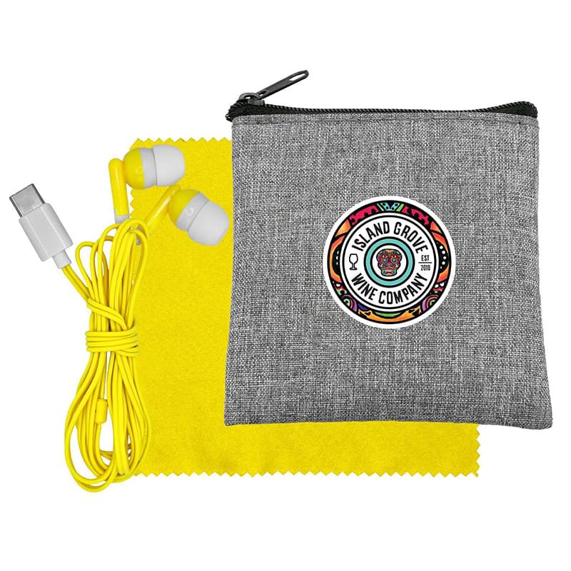 Recycled Cloth & Colorful Type C Ear Buds