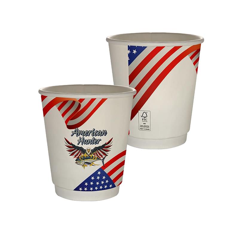 10 oz. Full Color Patriotic Insulated Paper Cup