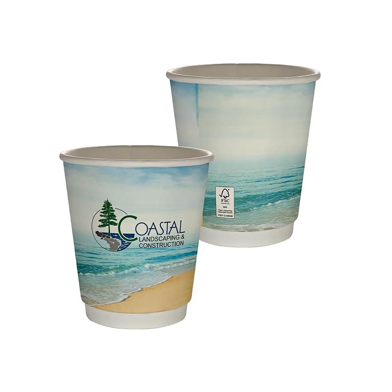 10 oz. Full Color Seaside Insulated Paper Cup