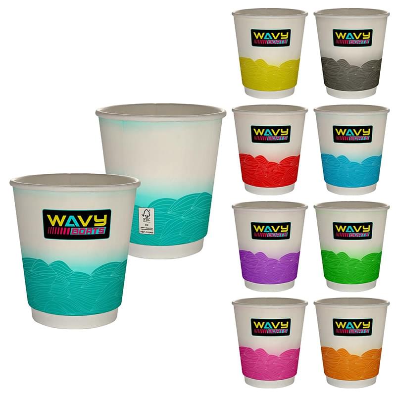 10 oz. Full Color Turbulent Waves Insulated Paper Cup