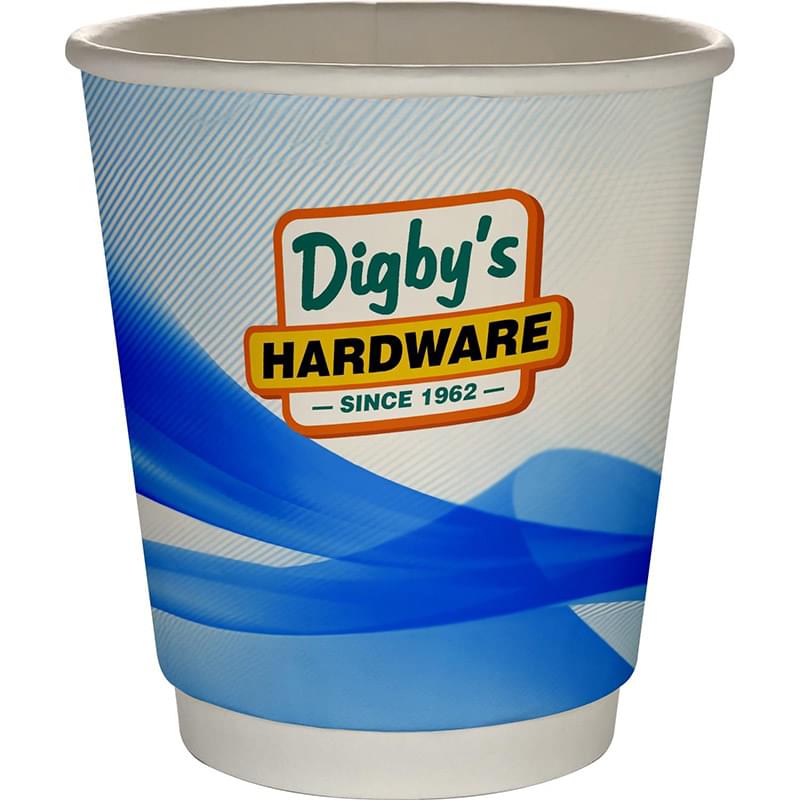 10 oz. Full Color Groovy Insulated Paper Cup