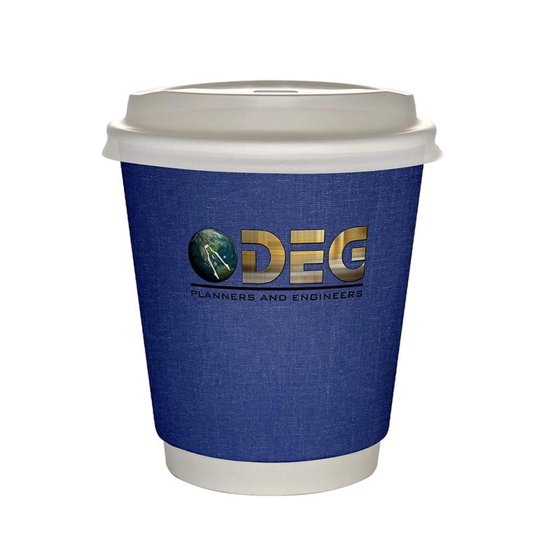 10 oz. Full Color Ridge Insulated Paper Cup With Lid