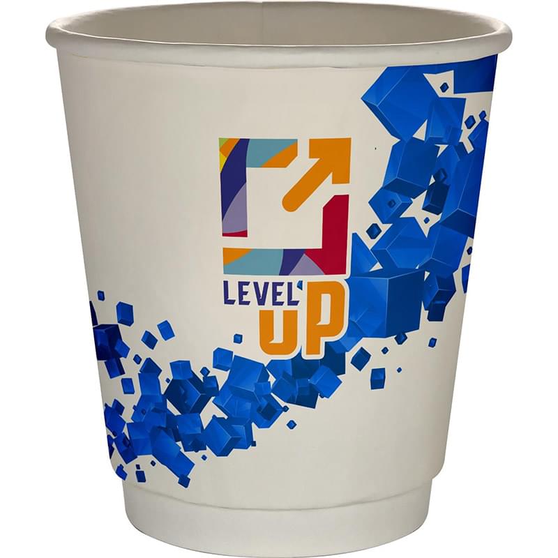 10 oz. Full Color Floating Cubes Insulated Paper Cup