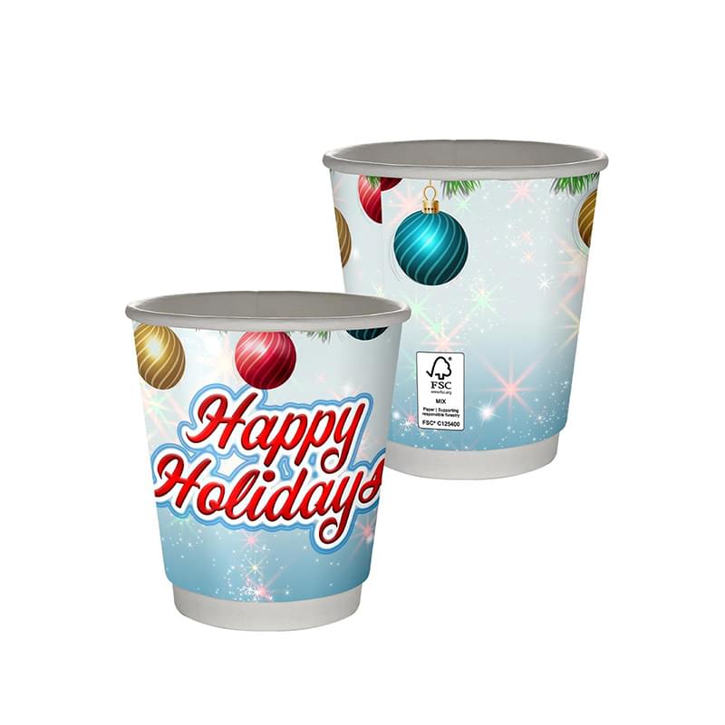 10 oz. Holiday Full Color Insulated Paper Cup