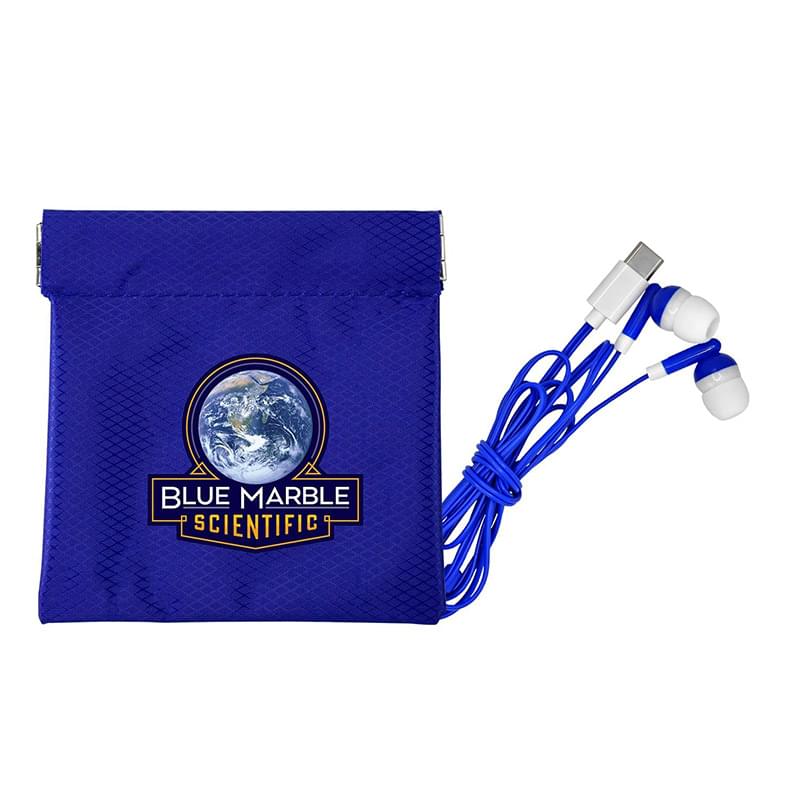 Colorful Type C Ear Bud Pop Up Pouch