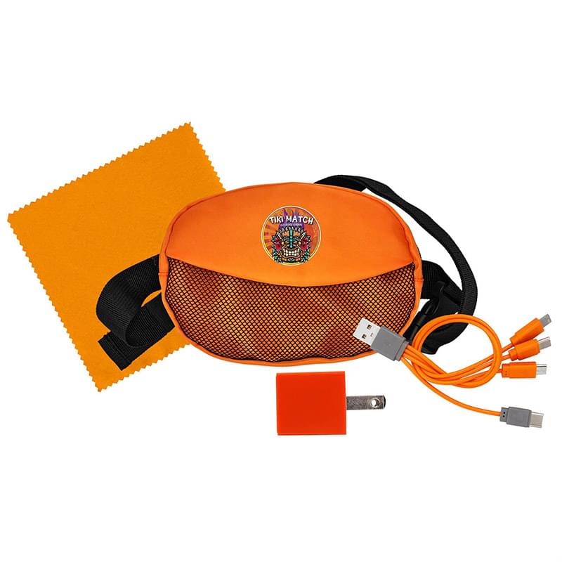 Sporty Charger, Cable and Cloth Travel Set