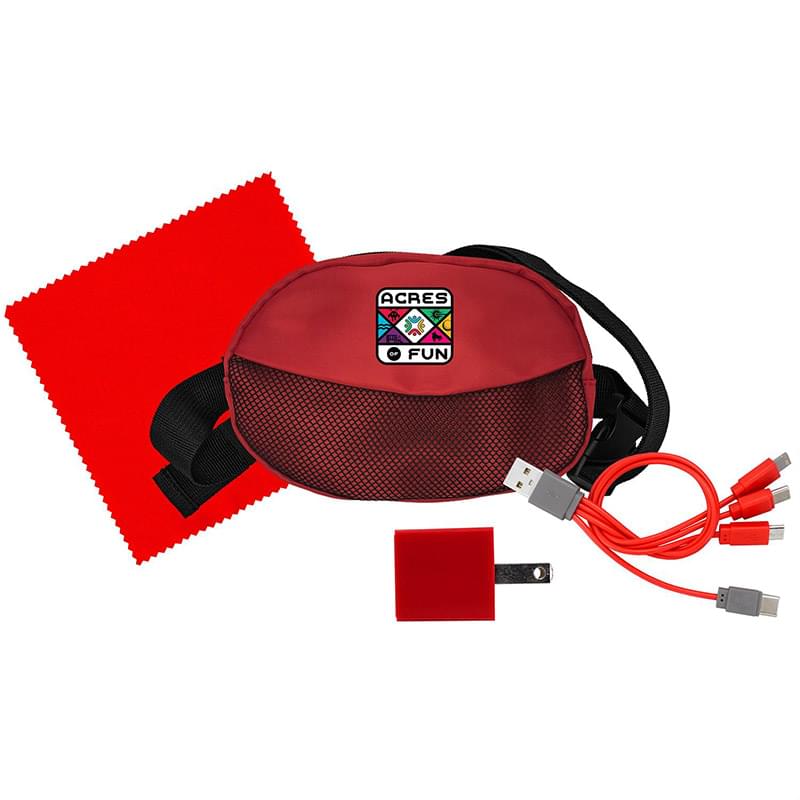 Sporty Charger, Cable and Cloth Travel Set