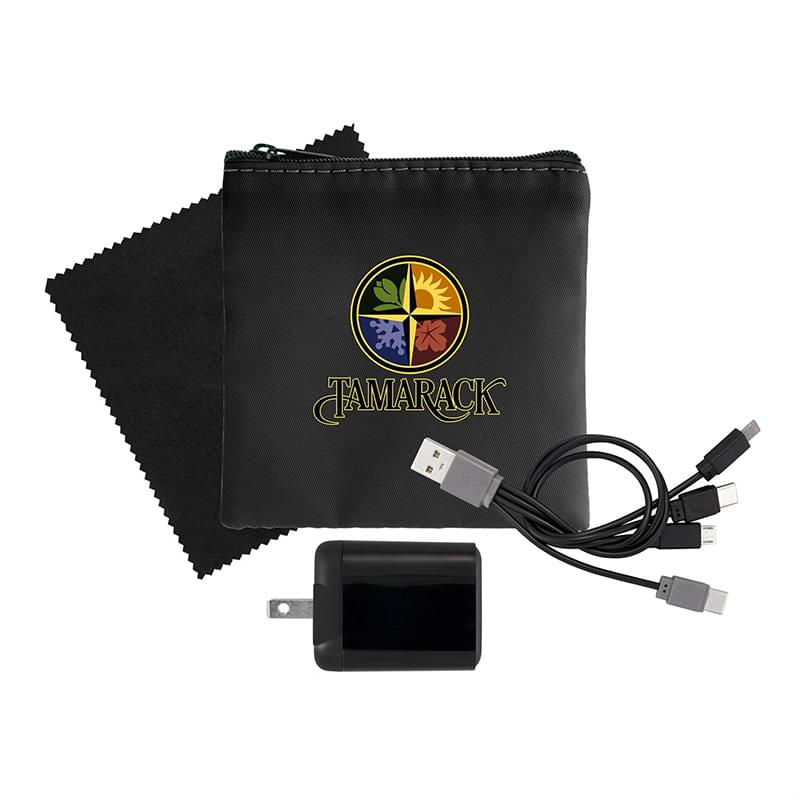 RPET Fast Charger, Cable & Cloth Kit