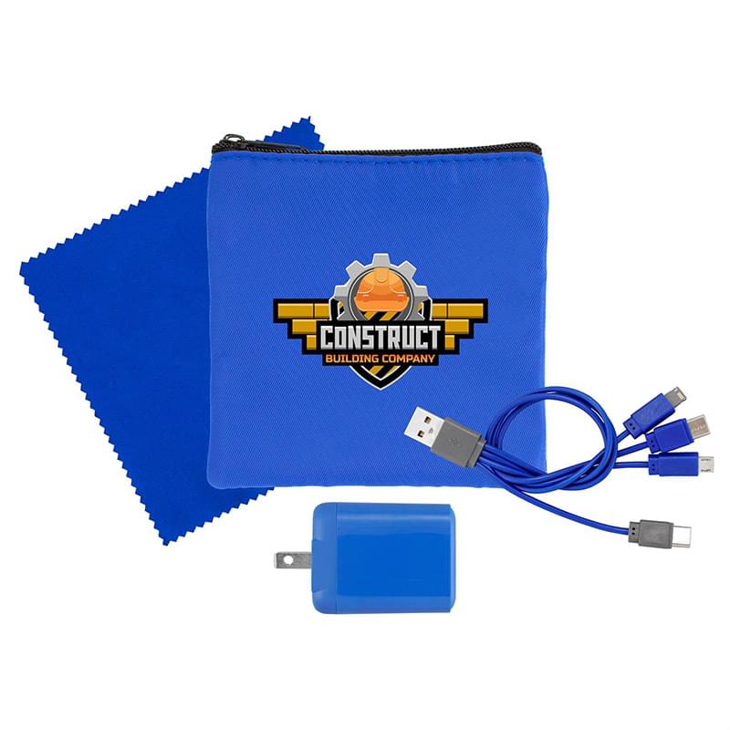 RPET Fast Charger, Cable & Cloth Kit