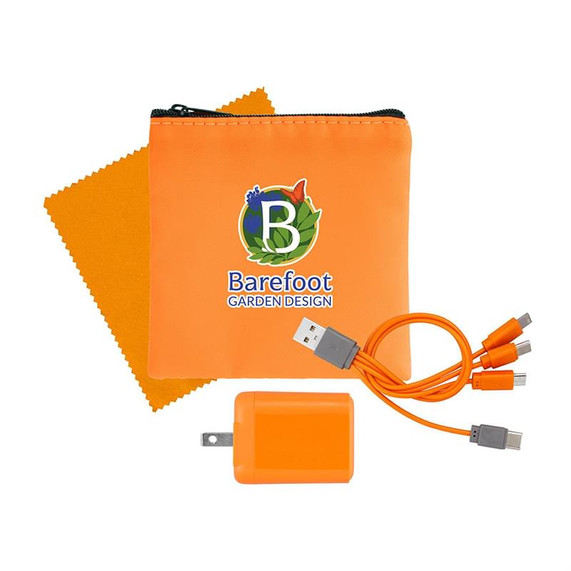 RPET Fast Charger, Cable & Cloth Kit