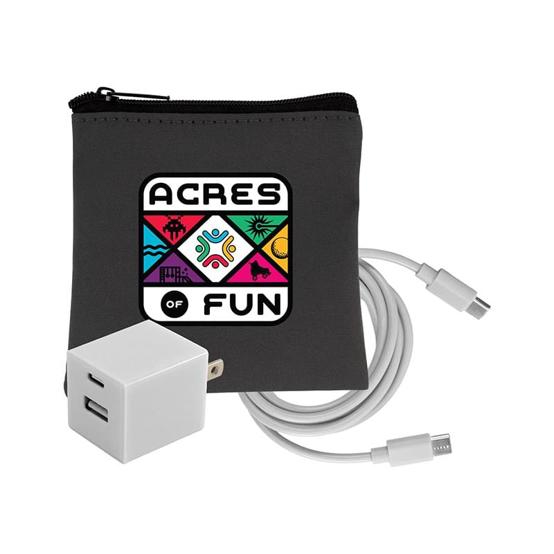Gray Executive A+C to C Cable & Wall Set
