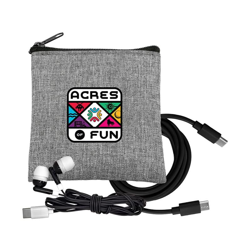 Recycled C to C Cable & Ear Bud Set