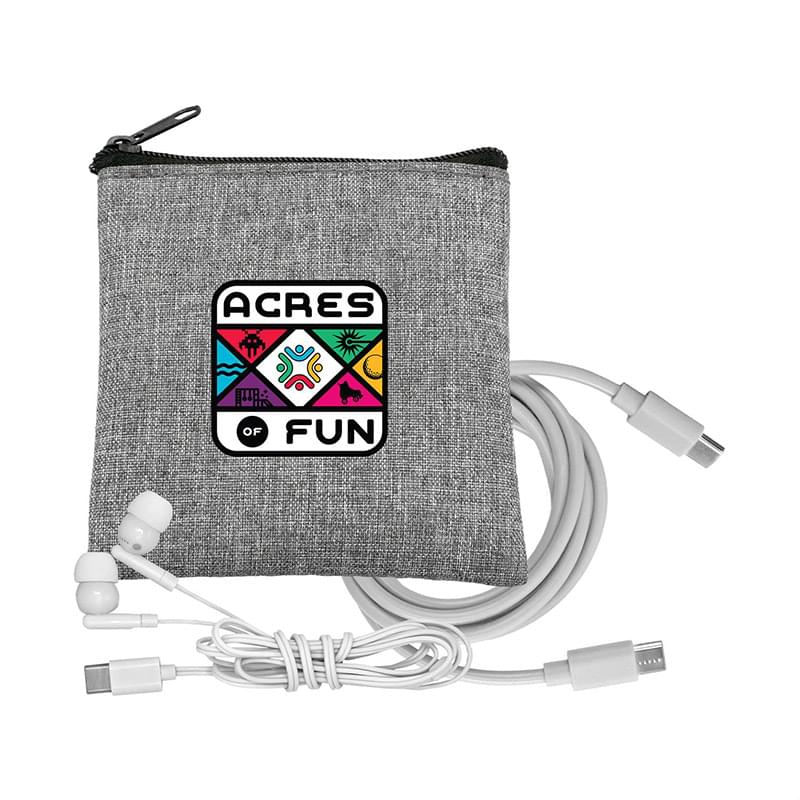 Recycled C to C Cable & Ear Bud Set