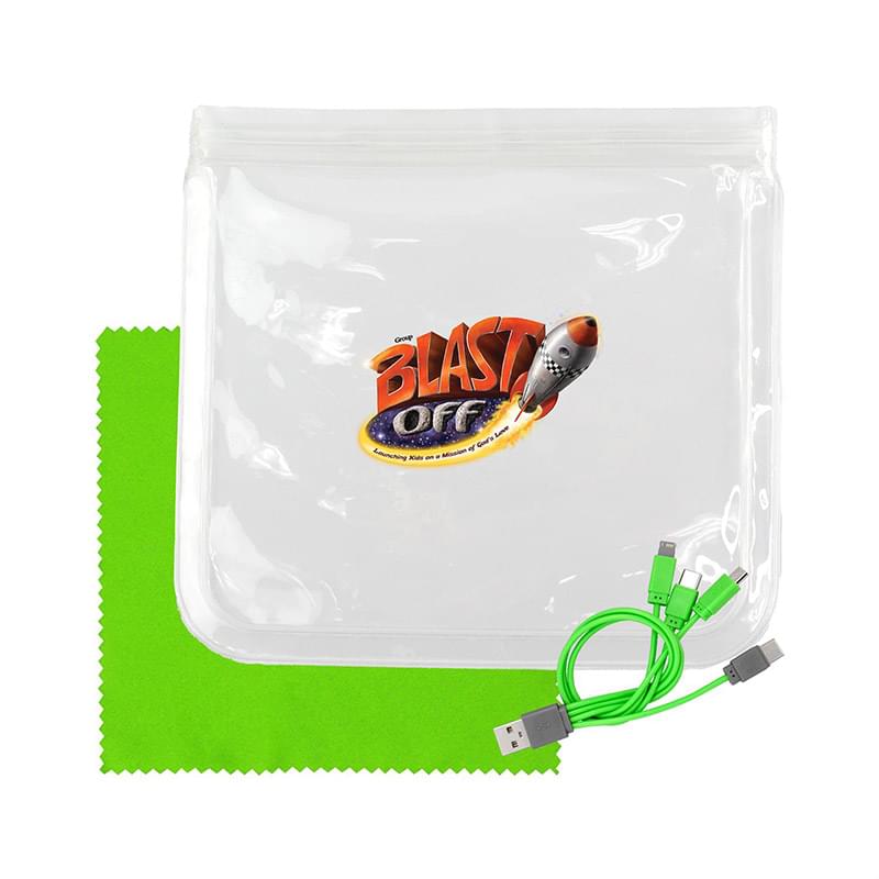 Clear Cable & Cloth Set