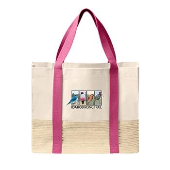 Port Authority® Straw Market Tote