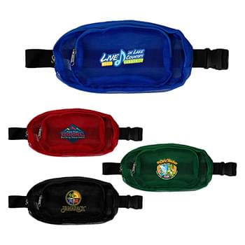 Recycled Multi-Pocket Mesh Fanny Pack