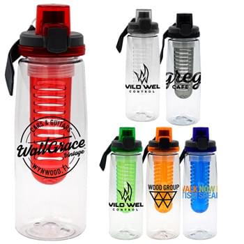 Locking 25 oz. Clear Contour Bottle with Infuser