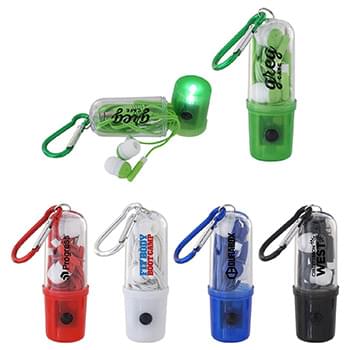Carabiner Case Light with Ear Buds