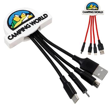 Full Color 3D Custom 3-in-1 Charging Cable