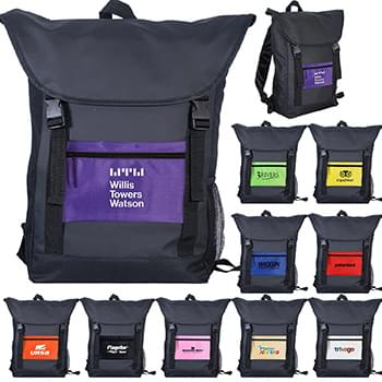 Colorful Pocket Strap Backpack