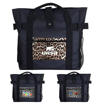 Leopard Pocket Tote Backpack