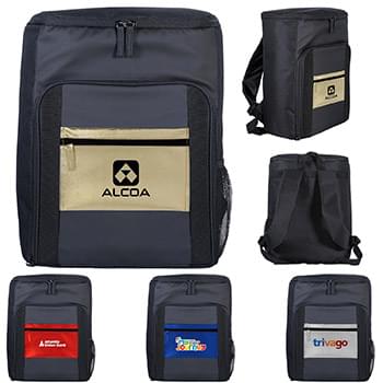 Metallic Pocket Cooler Backpack