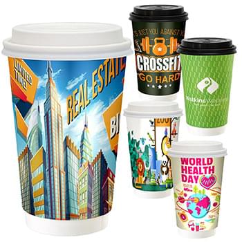 16 oz. Full Color Paper Cup with Lid