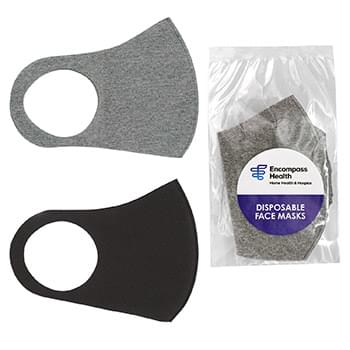 Dome Label Fabric Face Mask