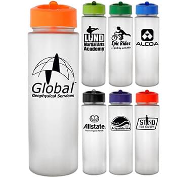 Pop Up 22 oz. Frosted Glass Grip Bottle