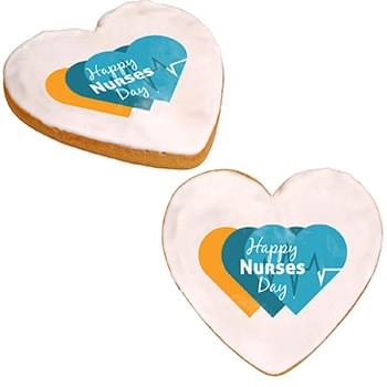 Nurses Day Full Color Heart Cookie-Nurses