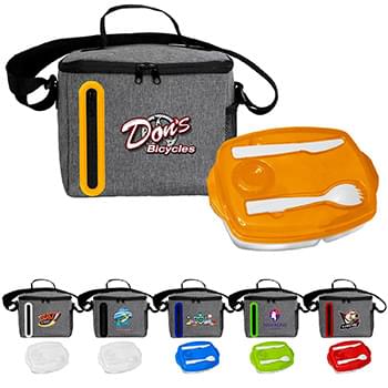 Locking Lid Oval Cooler Lunch Set