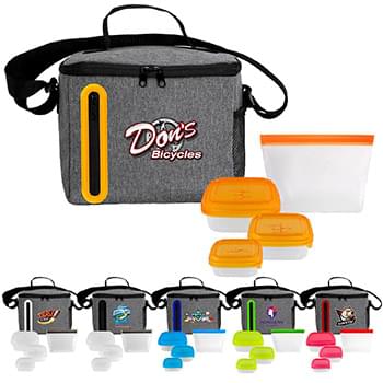 Portion Control & Food Bag Oval Cooler Lunch Set