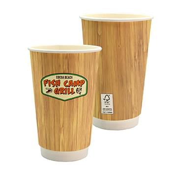 16 oz. Full Color Bamboo Pattern Paper Cup