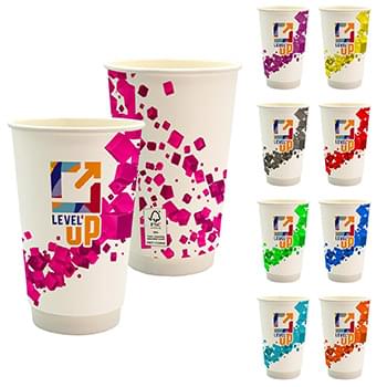 16 oz. Full Color Floating Cube Paper Cup
