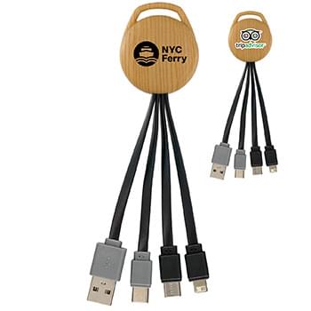 Bamboo Vivid Dual Input 3-in-1 Charging Cable