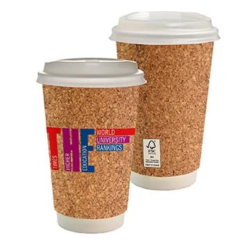 16 oz. Full Color Cork Paper Cup With Lid