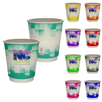 10 oz. Full Color Shaded Checkers Insulated Paper Cup