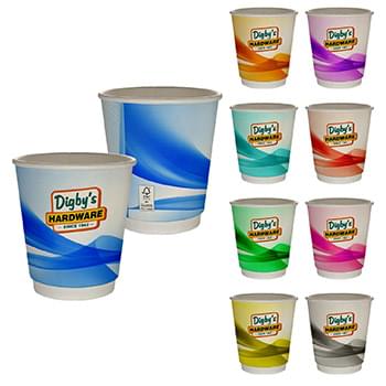 10 oz. Full Color Groovy Insulated Paper Cup