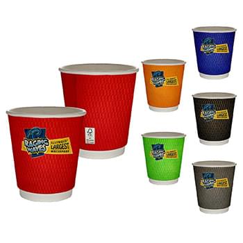 10 oz. Full Color Wave Insulated Paper Cup