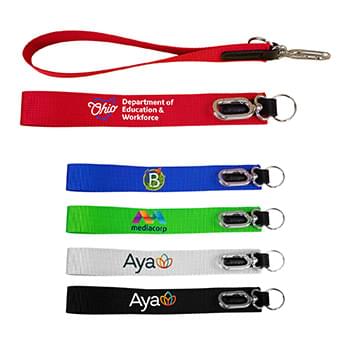 Full Color Carabiner Ribbon Lanyard