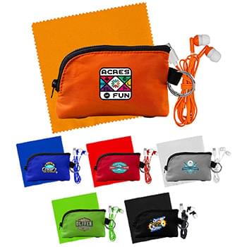 Zip Around Cloth & Ear Bud Kit